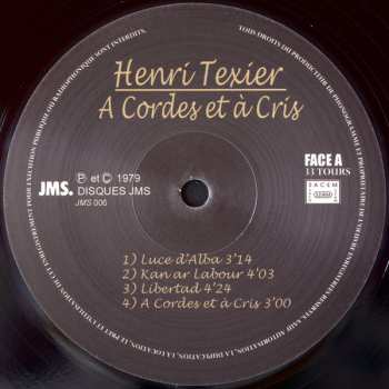 LP Henri Texier: A Cordes Et A Cris