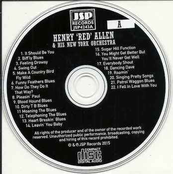 2CD Henry "Red" Allen And His Orchestra: 1929-1930