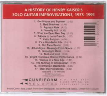 CD Henry Kaiser: Lemon Fish Tweezer