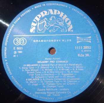 2LP Henry Purcell: The Complete Works For Harpsichord