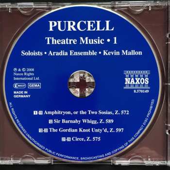 CD Henry Purcell: Theatre Music • 1