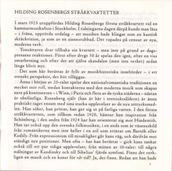 CD Hilding Rosenberg: String Quartets Nos. 1 • 6 • 12