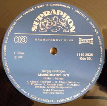 LP Sergei Prokofiev: Mathis Der Maler / L'Enfant Prodigue