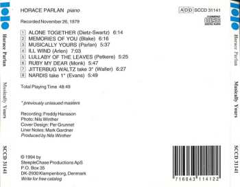 CD Horace Parlan: Musically Yours