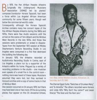 CD Horace Tapscott: Ancestral Echoes - The Covina Sessions, 1976