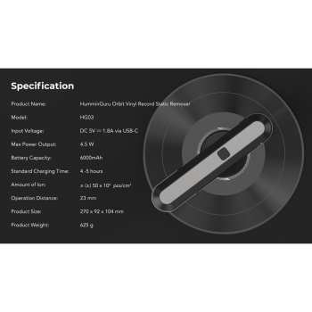 Tontechnik HumminGuru Orbit Vinyl Record Static Remover
