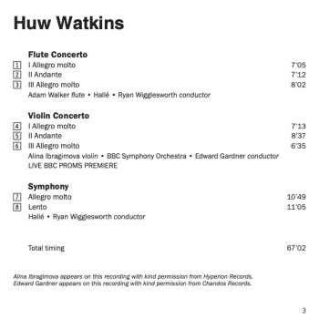 CD BBC Symphony Orchestra: Flute Concerto / Violin Concerto / Symphony