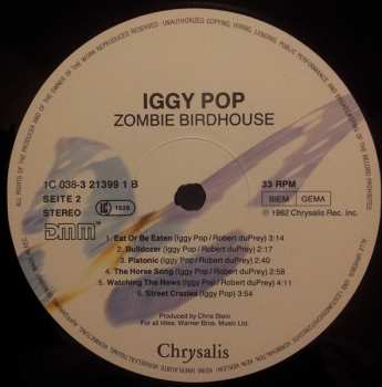 LP Iggy Pop: Zombie Birdhouse