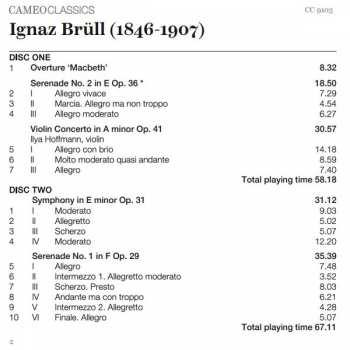 2CD Ignaz Brüll: Orchestral Works