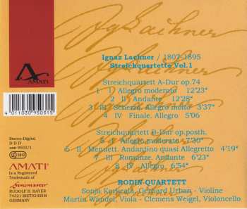 CD Ignaz Lachner: Streichquartette Vol.1