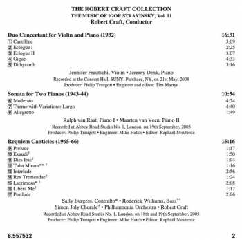 CD Igor Stravinsky: Duo Concertant / Sonata For Two Pianos / Requiem Canticles / Abraham And Isaac / Élégie / Bluebird