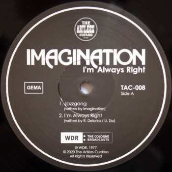 LP Imagination: I'm Always Right - The WDR Tapes 1977