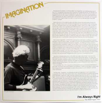 LP Imagination: I'm Always Right - The WDR Tapes 1977
