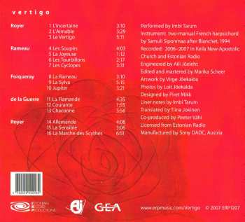 CD Imbi Tarum: Vertigo (French Baroque)