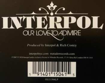 2LP Interpol: Our Love to Admire