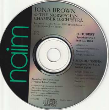 CD Iona Brown: Iona Brown & The Norwegian Chamber Orchestra