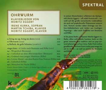 CD Martin Tchiba: Ohrwurm (Klavierlieder Von Moritz Eggert)