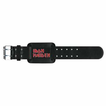 Merch Iron Maiden: Lederarmband Logo Iron Maiden