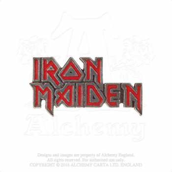 Merch Iron Maiden: Button Enamelled Logo Iron Maiden