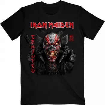 T-Shirt Senjutsu Black Cover Vertical Logo Iron Maiden 