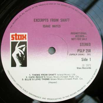 LP Isaac Hayes: Excerpts From Shaft / Excerpts From Radio City/No. 1 Record LTD | CLR