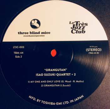 LP Isao Suzuki Quartet: Orang-Utan LTD