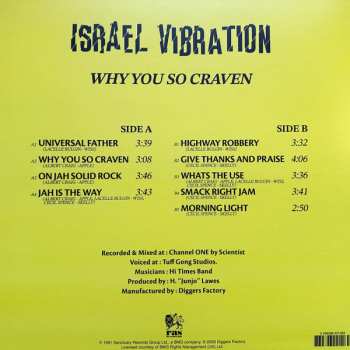 LP Israel Vibration: Why You So Craven