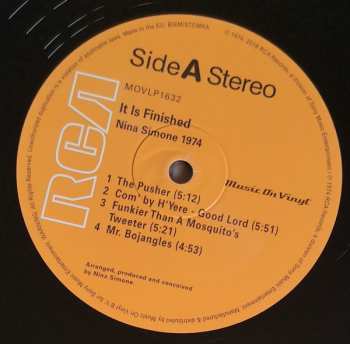 LP Nina Simone: It Is Finished