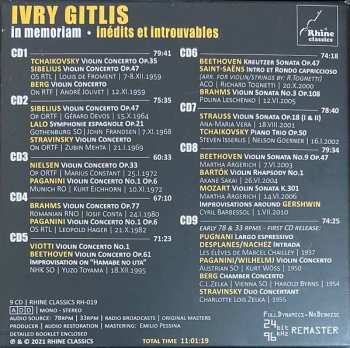 9CD/Box Set Ivry Gitlis: In Memoriam / Inédits Et Introuvables