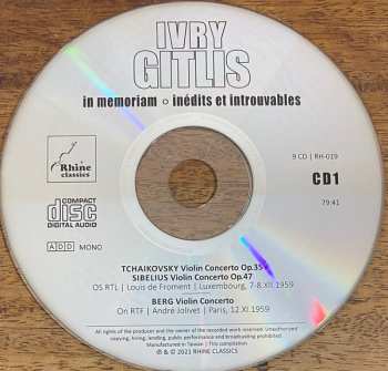 9CD/Box Set Ivry Gitlis: In Memoriam / Inédits Et Introuvables