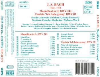 CD Johann Sebastian Bach: Magnificat BWV 243 / Cantata 'Ich Habe Genug' BWV 82