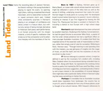 CD Jackson Harrison Trio: Land Tides