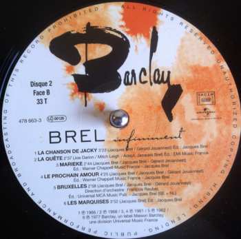 2LP Jacques Brel: Infiniment LTD