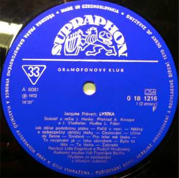 LP Jacques Prévert: Jak Dělat Podobiznu Ptáka