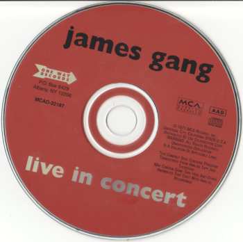 CD James Gang: Live In Concert