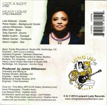 SP James Williamson: I Got A Right / Heavy Liquid CLR