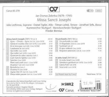 CD Jan Dismas Zelenka: Missa Sancti Josephi