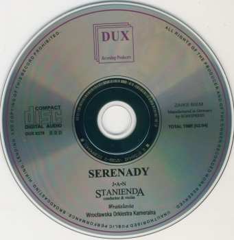 CD Jan Stanienda: Serenady - Dvorák * Elgar * Czajkowski
