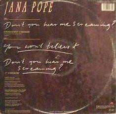 LP Jana Pope: Don't You Hear Me Screaming