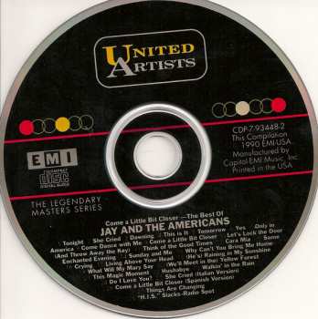 CD Jay & The Americans: Come A Little Bit Closer: The Best Of Jay And The Americans