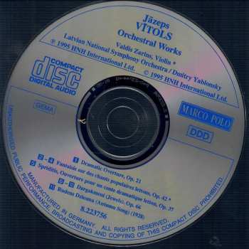 CD Dmitry Yablonsky: Orchestral Works - Dramatic Ouverture / Latvian Folk-Song Fantasy / Spriditis / Jewels / Autumn Song