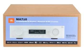 Tontechnik JBL MA710 - Av Zesilovač 7.2, 110 W, 8k, Wi-fi, Bluetooth, Dolby Atmos + Vision - Bílý