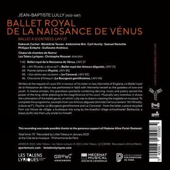 CD Christophe Rousset: Ballet Royal de la Naissance de Vénus