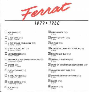 CD Jean Ferrat: Ferrat 1979-1980