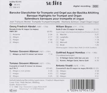 CD Klemens Schnorr: Barocke Glanzlichter Für Trompete Und Orgel  = Baroque Highlights For Trumpet And Organ (Aus Der Basilika Altötting)