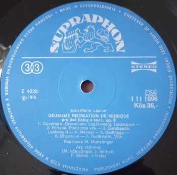 LP Jean Marie Leclair: Komorní Skladby S Flétnou
