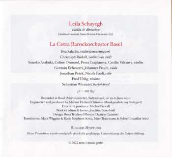 CD Leila Schayegh: Concerti Per Violino, Vol. III (Op. 7 &10 – Nos 4 & 5)