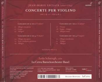 CD Leila Schayegh: Concerti Per Violino, Vol. III (Op. 7 &10 – Nos 4 & 5)
