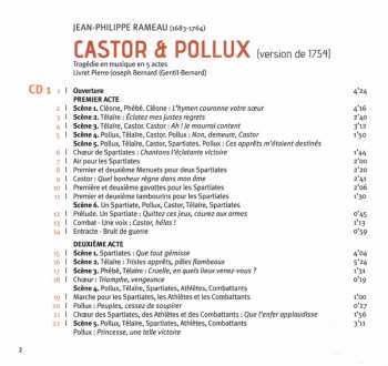 2CD/Box Set Raphaël Pichon: Castor & Pollux (1754)