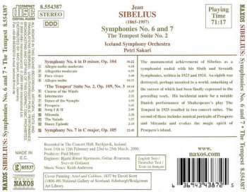 CD Jean Sibelius: Symphonies Nos 6 & 7 Etc.